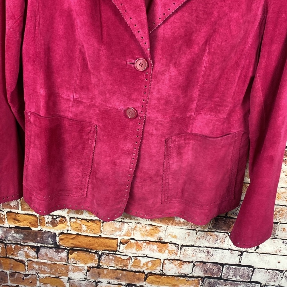 April Cornell Raspberry Pink Two-Button Blazer - Picture 5 of 14